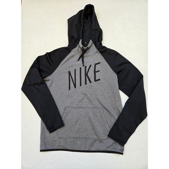 Nike tech fleece Pullover hoodie Sz small Black Gray Preowned - Picture 1 of 3